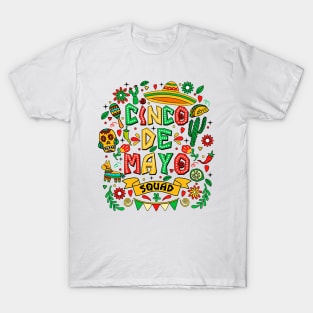 Let's Fiesta Cinco De Mayo Fiesta Squad Sombrero Hat Mexican T-Shirt